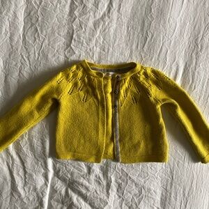 Baby Boden 12-18 months 3 button sweater in mustard yellow